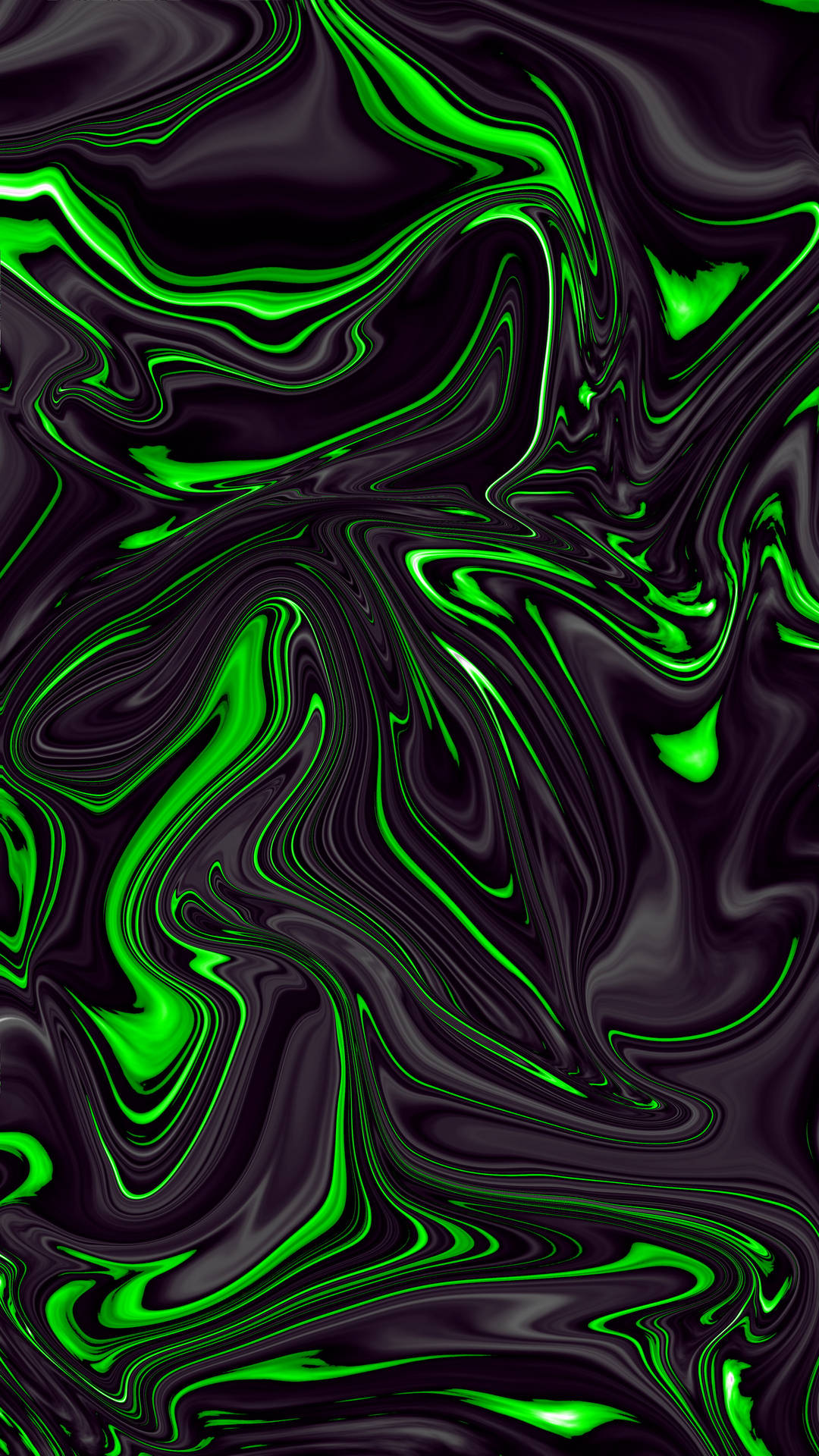 Black And Green Abstract Liquid Background