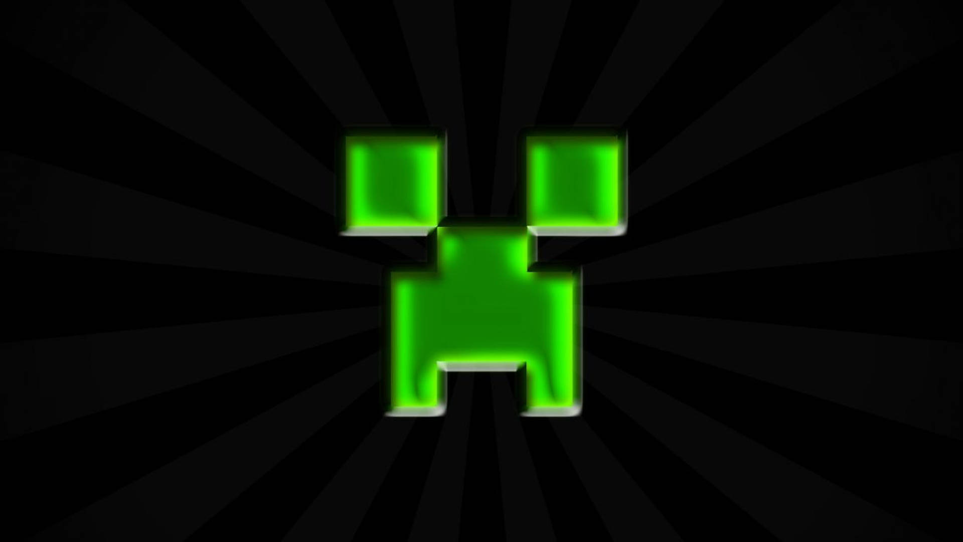 Black And Green Creeper Face 2560x1440 Minecraft Background