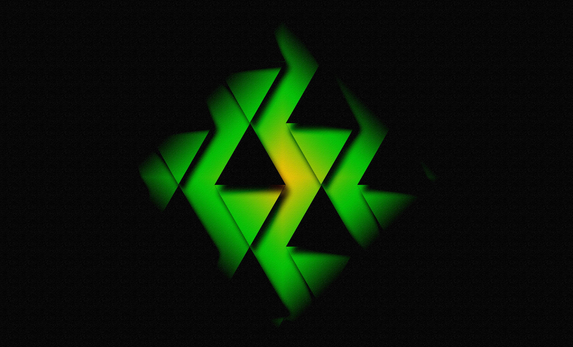 Black And Green Diamonds Triangles Background