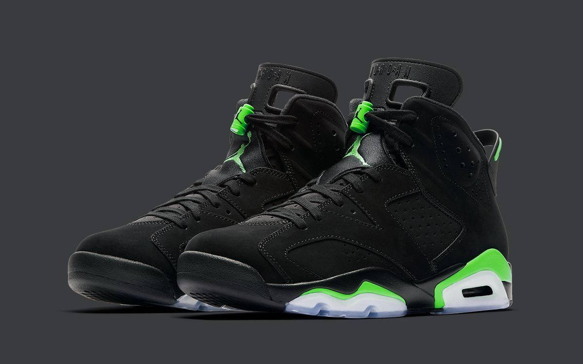 Black And Green Shoes Background