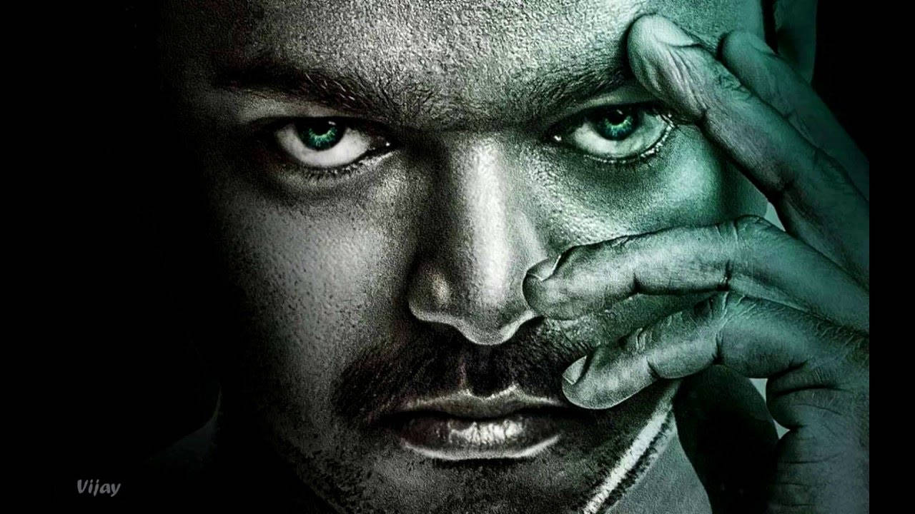 Black And Green Thalapathy Hd Art Background