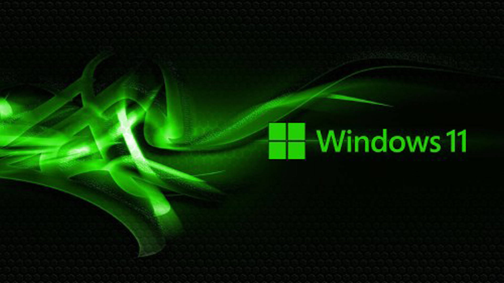 Black And Green Windows 11 Background