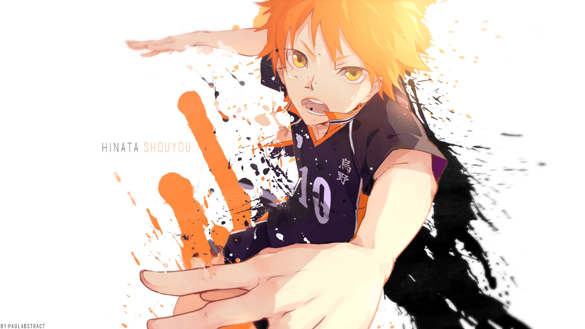 Black And Orange Aesthetic Hinata Background