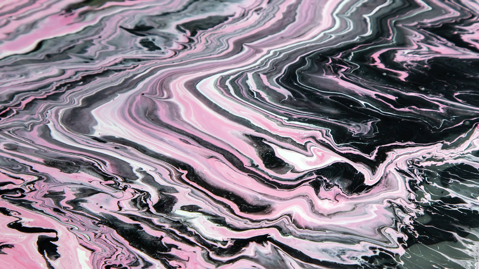 Black And Pink Aesthetic Marble Fluid Background