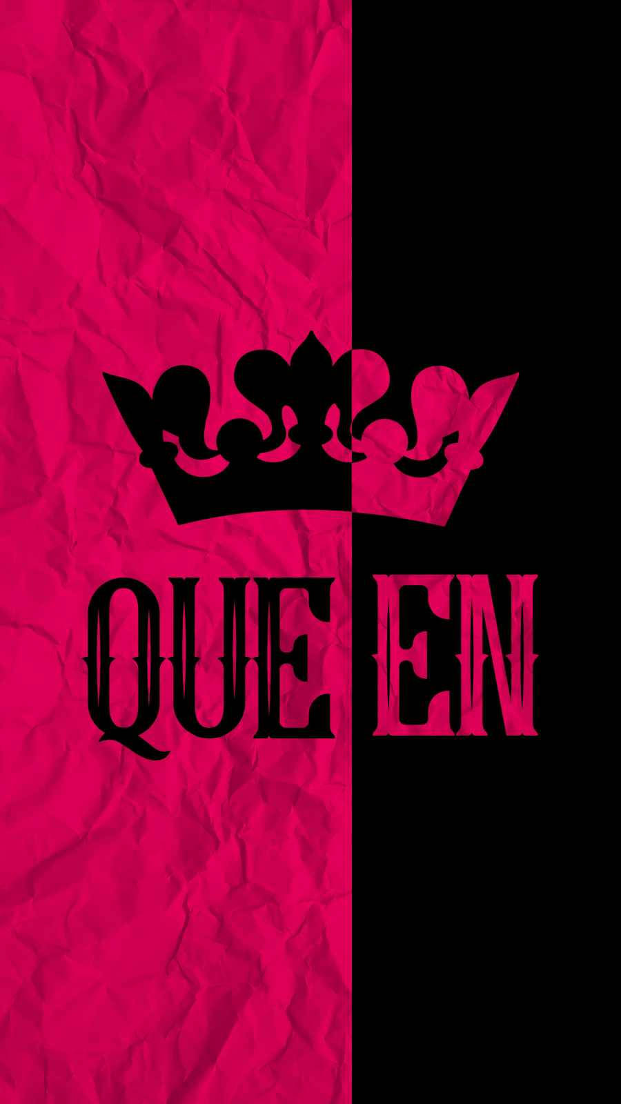Black And Pink Queen Girly Background