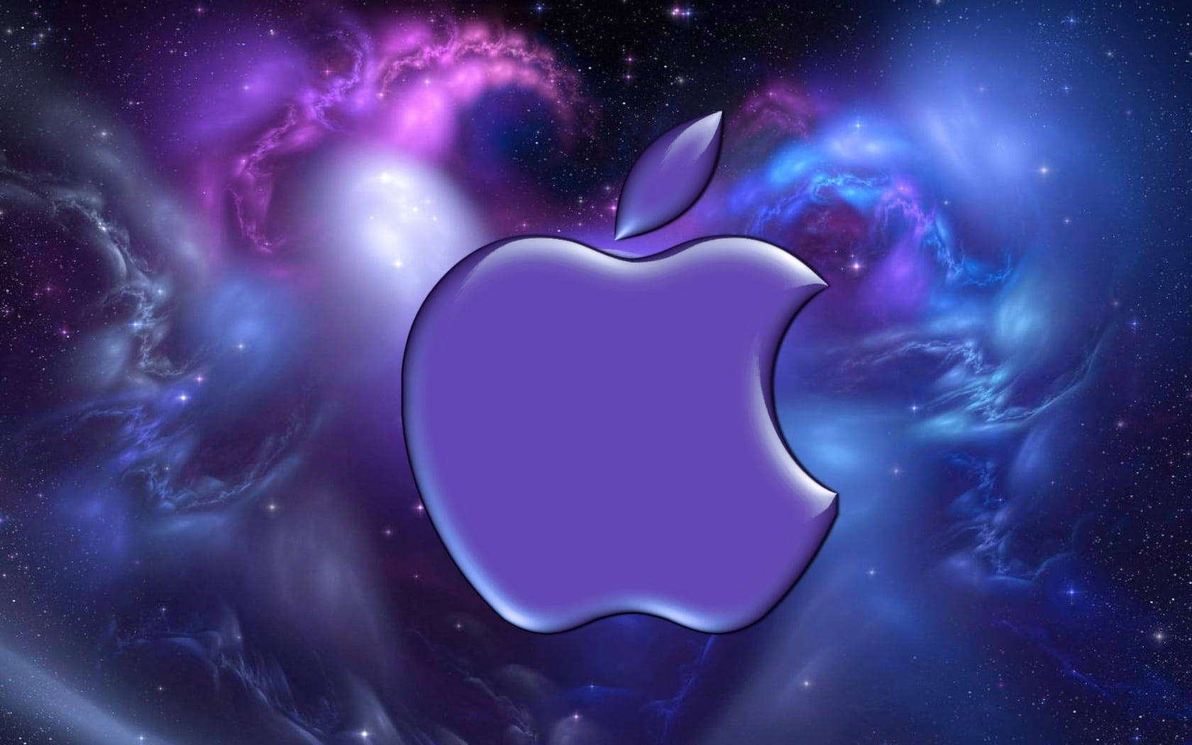 Black And Purple Aesthetic Galaxy Apple Background