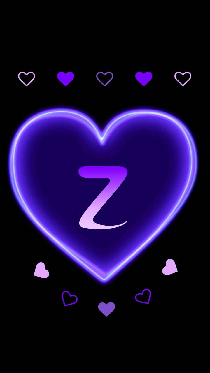Black And Purple Aesthetic Letter Z Background