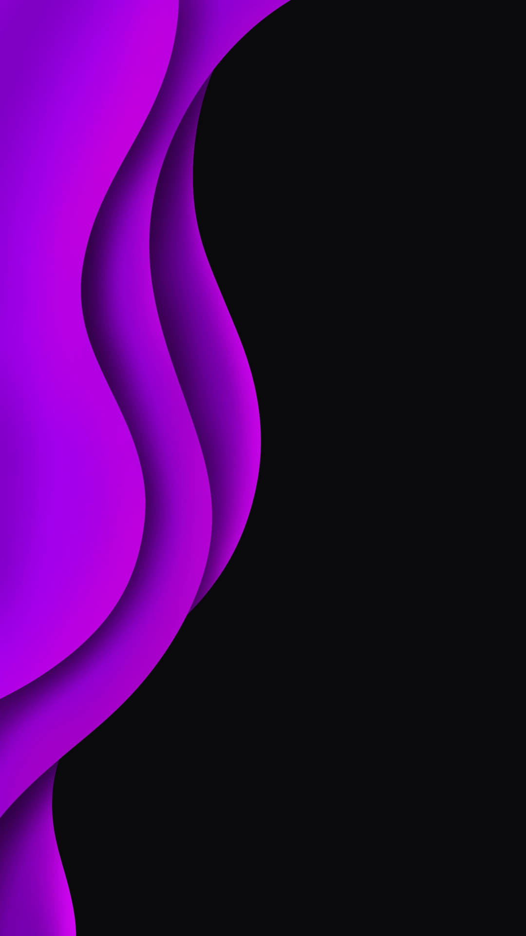 Black And Purple Aesthetic Side Waves Background