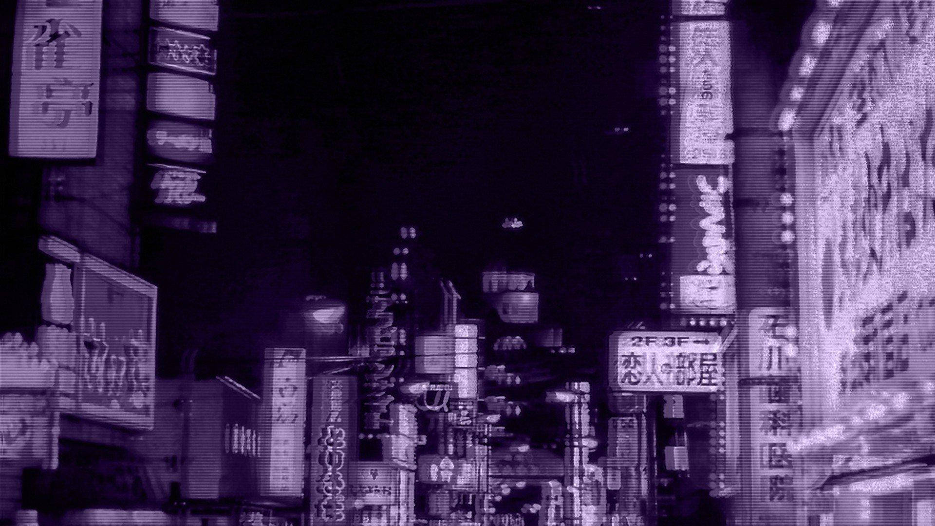 Black And Purple Aesthetic Street Signs