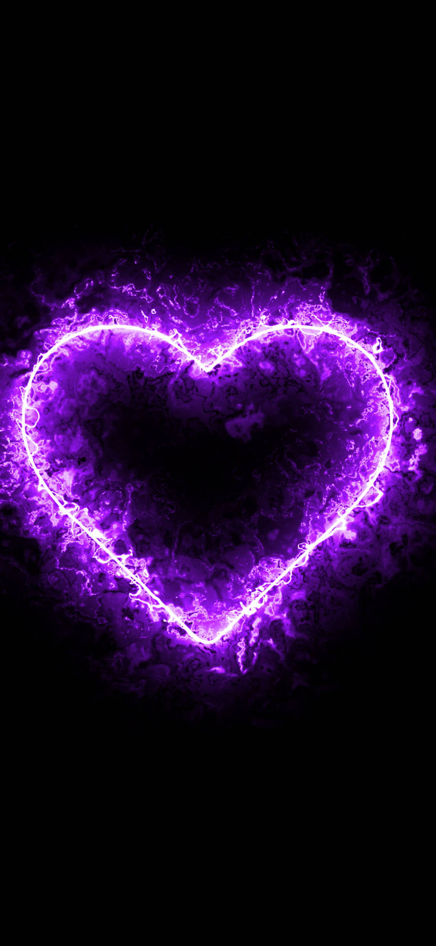 Black And Purple Aesthetic Textured Heart Background