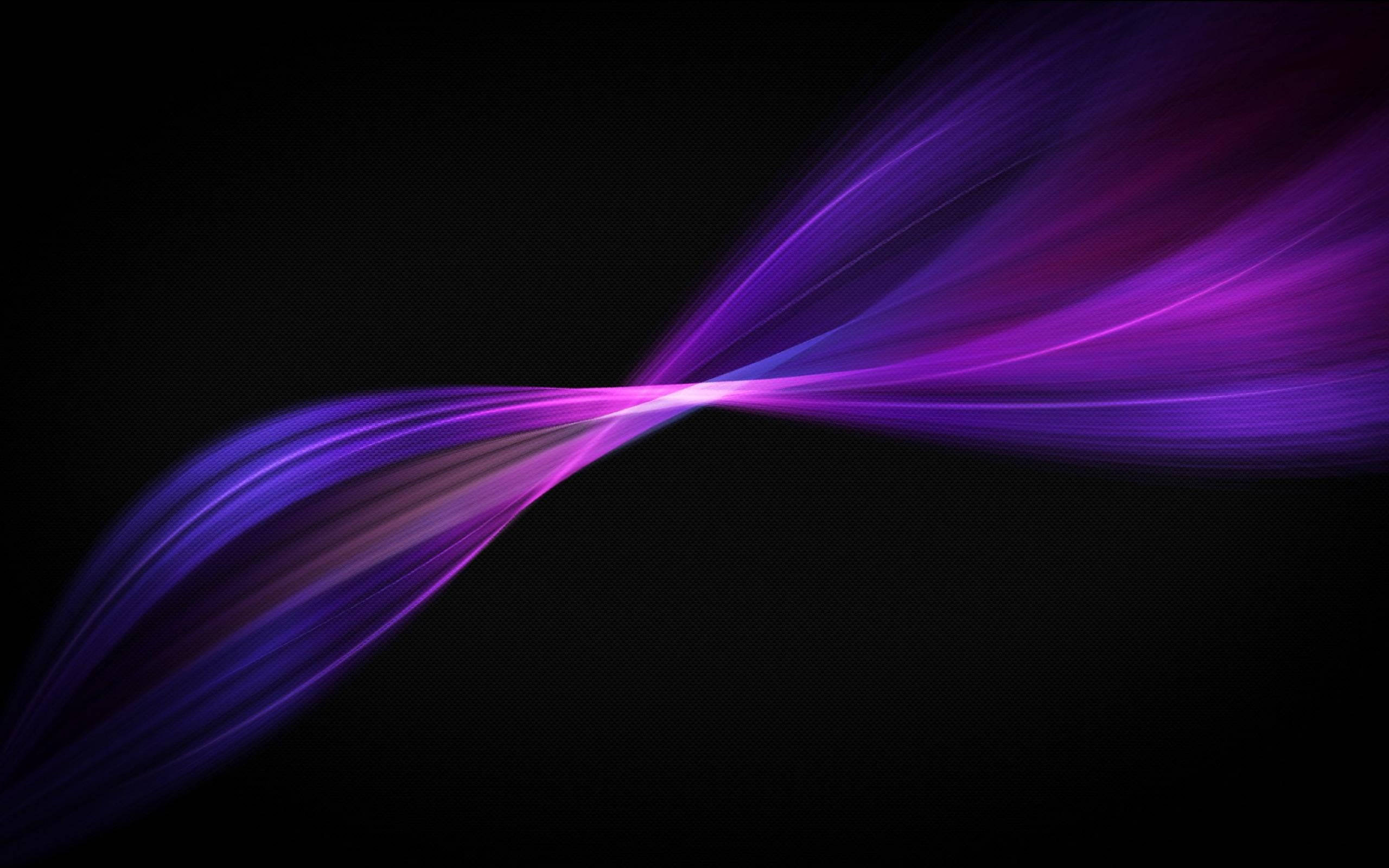 Black And Purple Light Waves Background