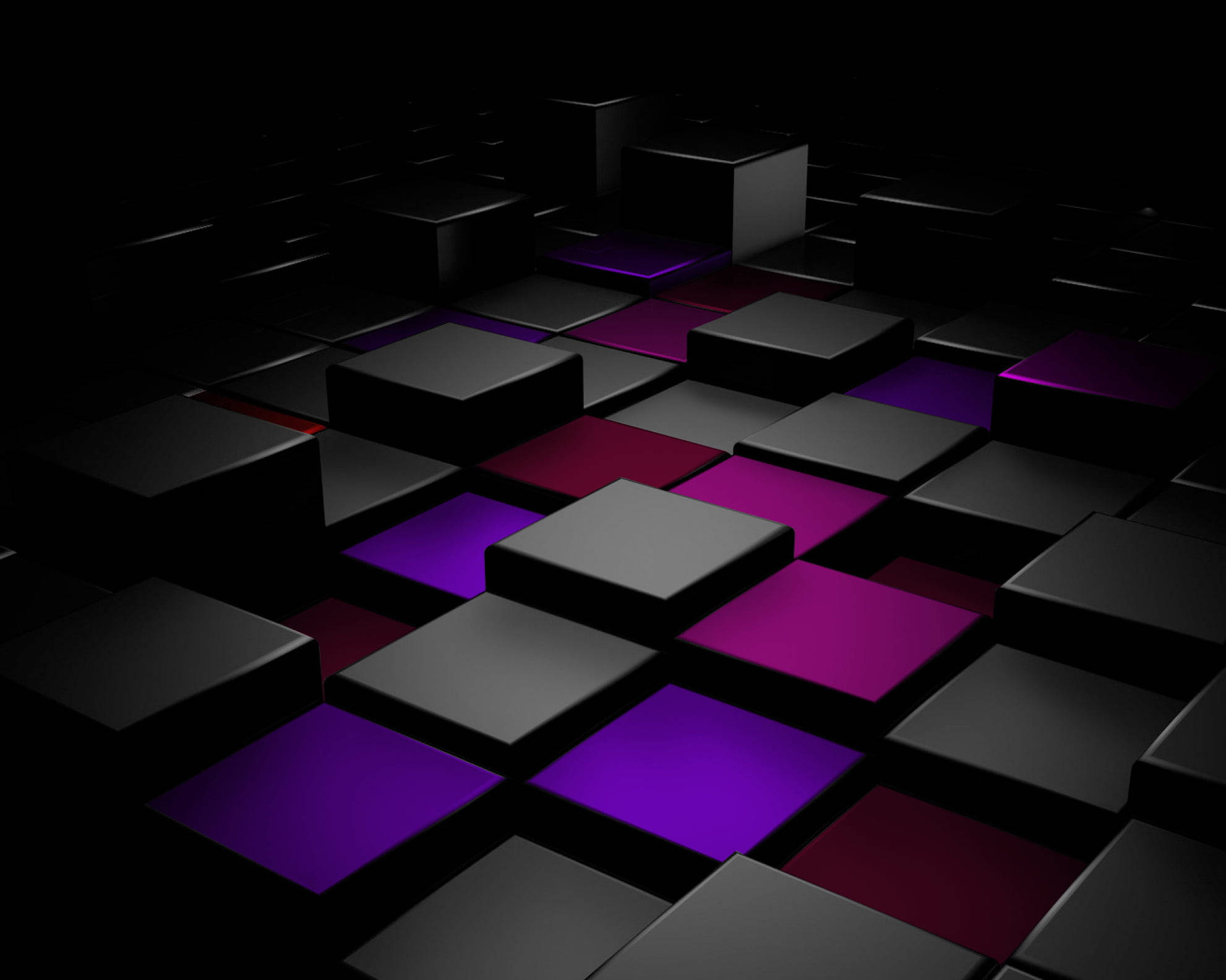 Black And Purple Squares Background