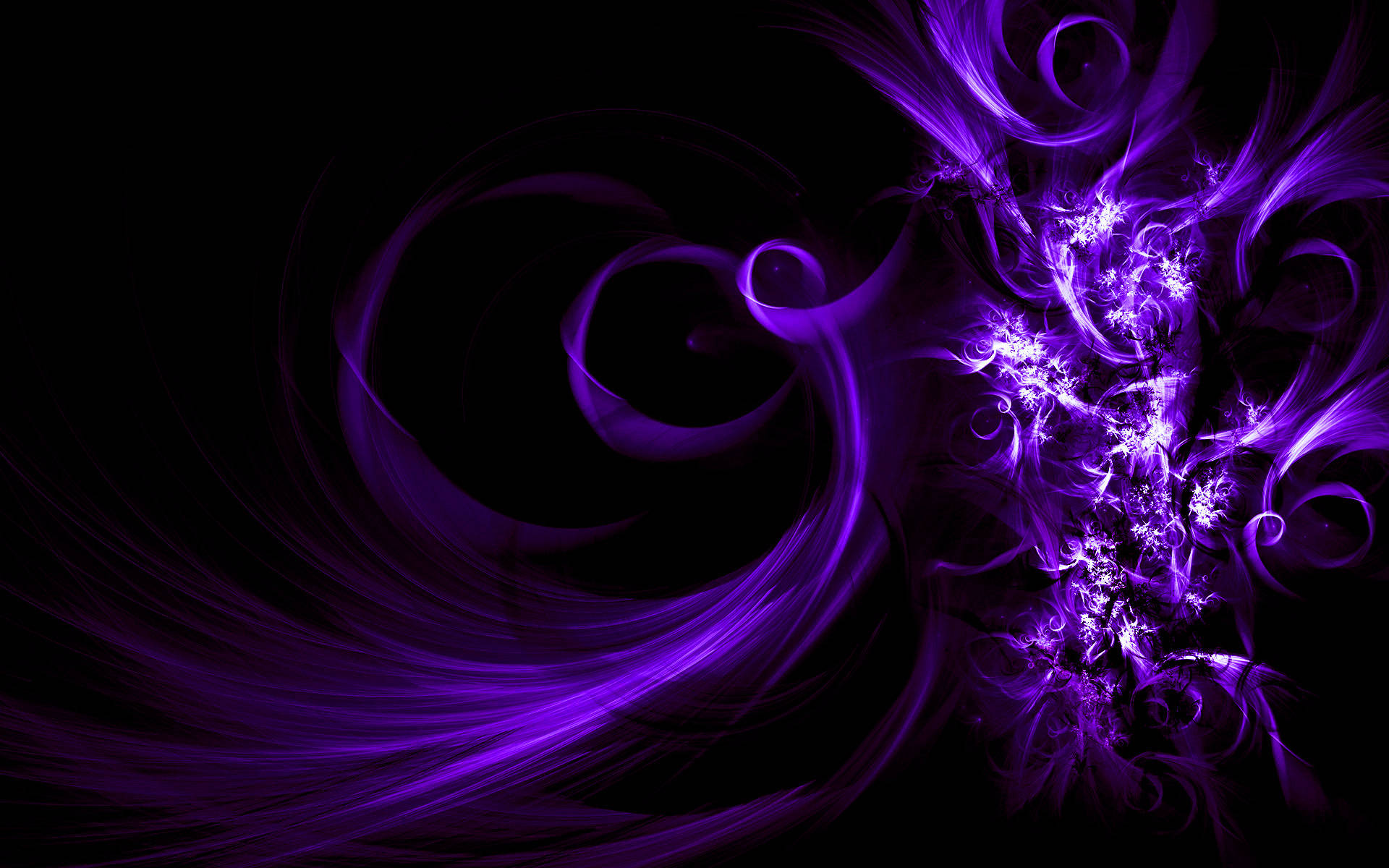 Black And Purple Swirls Background