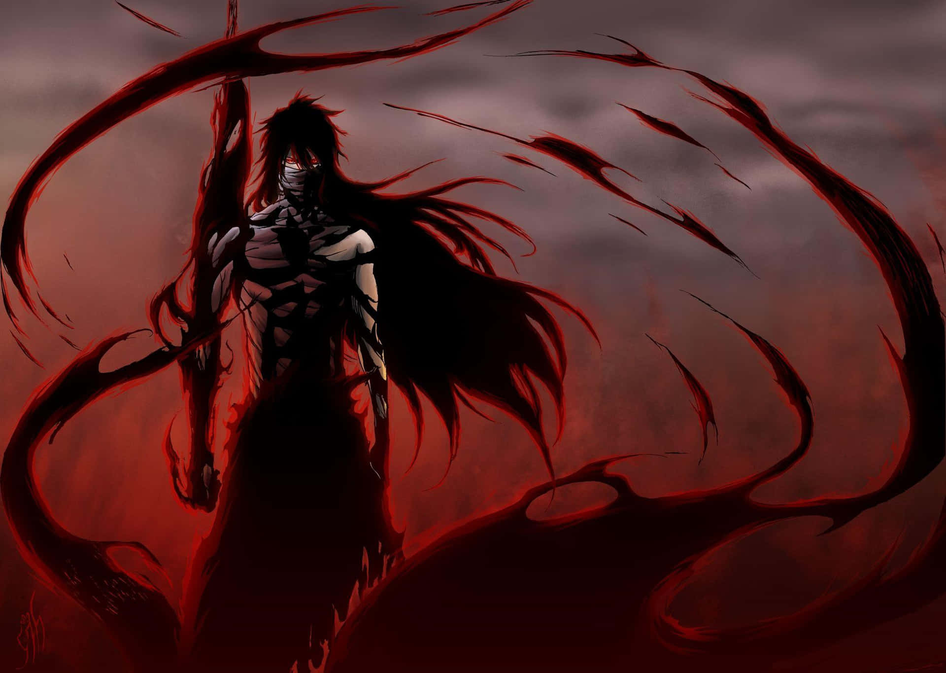 Black And Red Aesthetic Ichigo Final Form Background