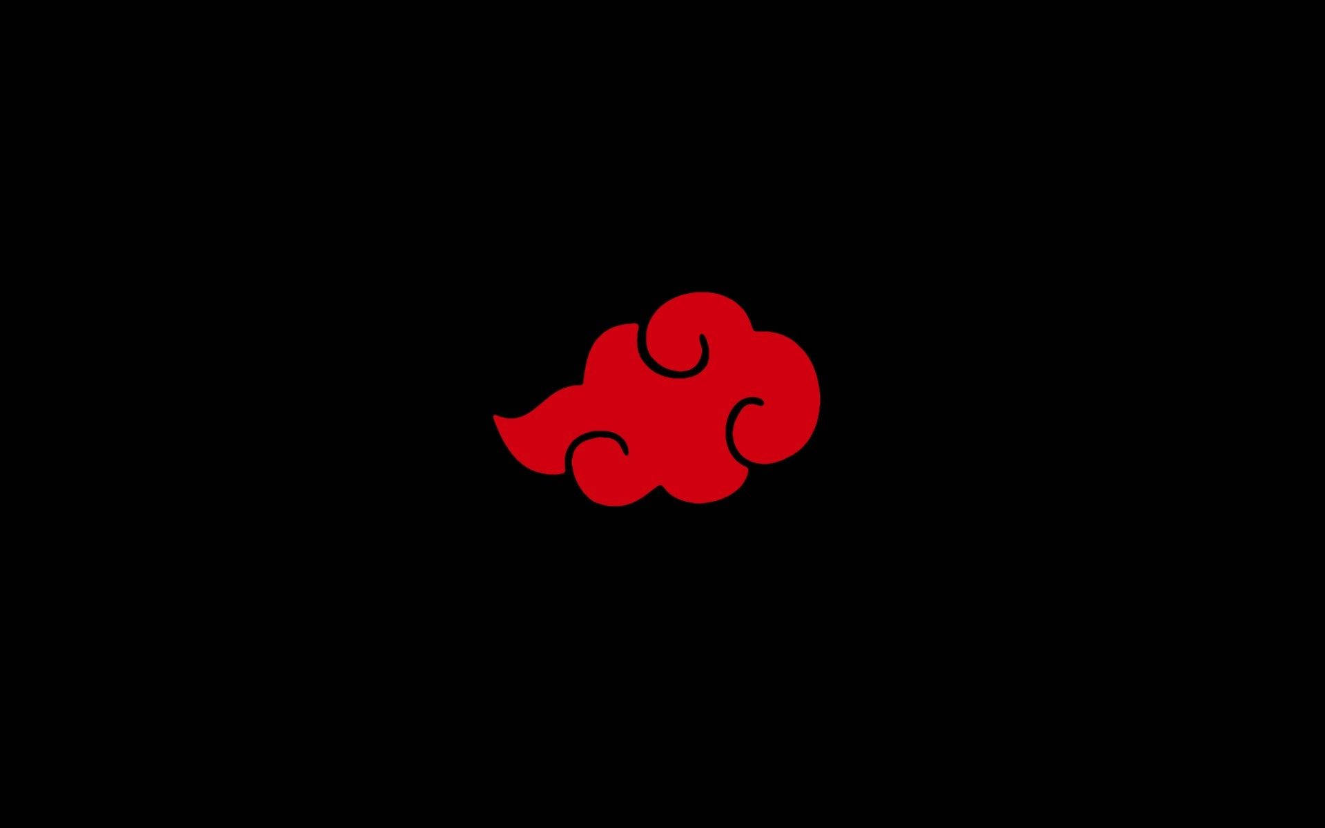 Black And Red Akatsuki Clouds Background