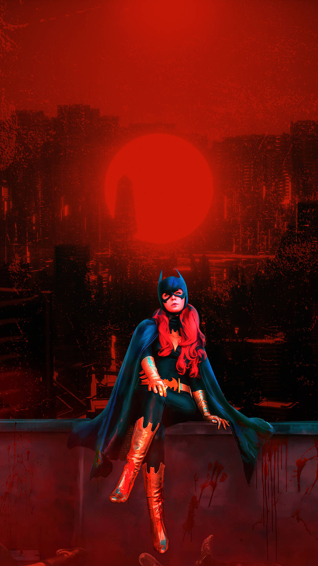 Black And Red Batgirl 4k Gotham Background