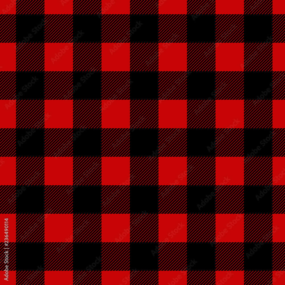 Black And Red Buffalo Plaid Background