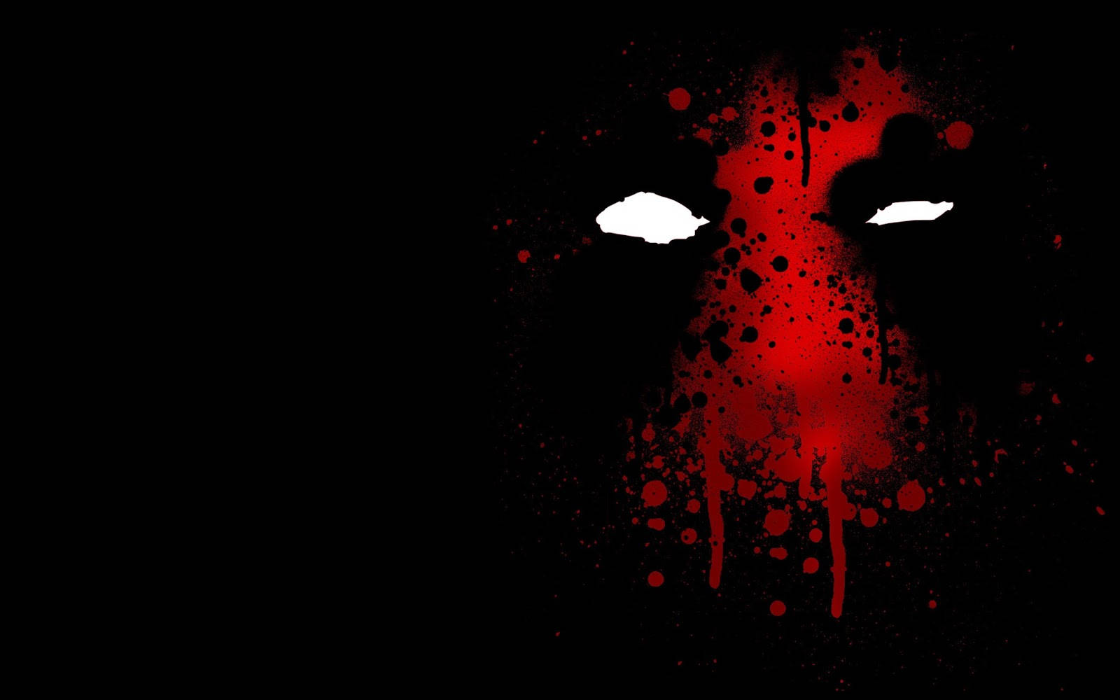 Black And Red Deadpool Paint Background