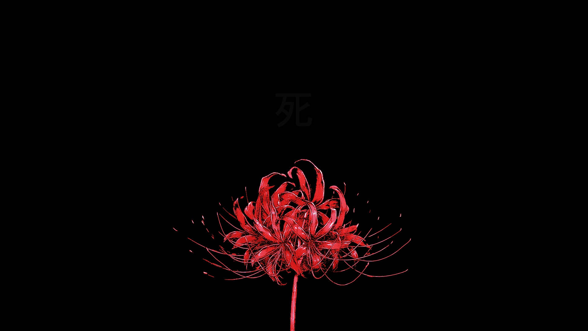 Black And Red Flower Art Background