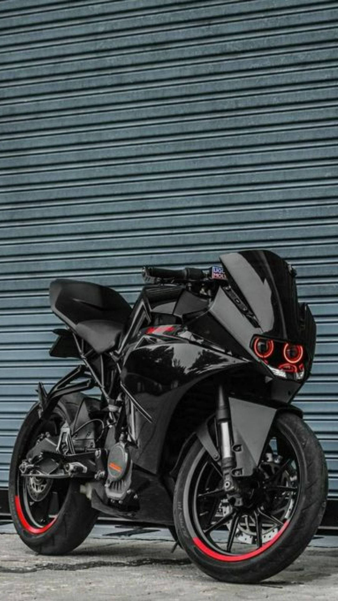Black And Red Ktm Rc 200 Background