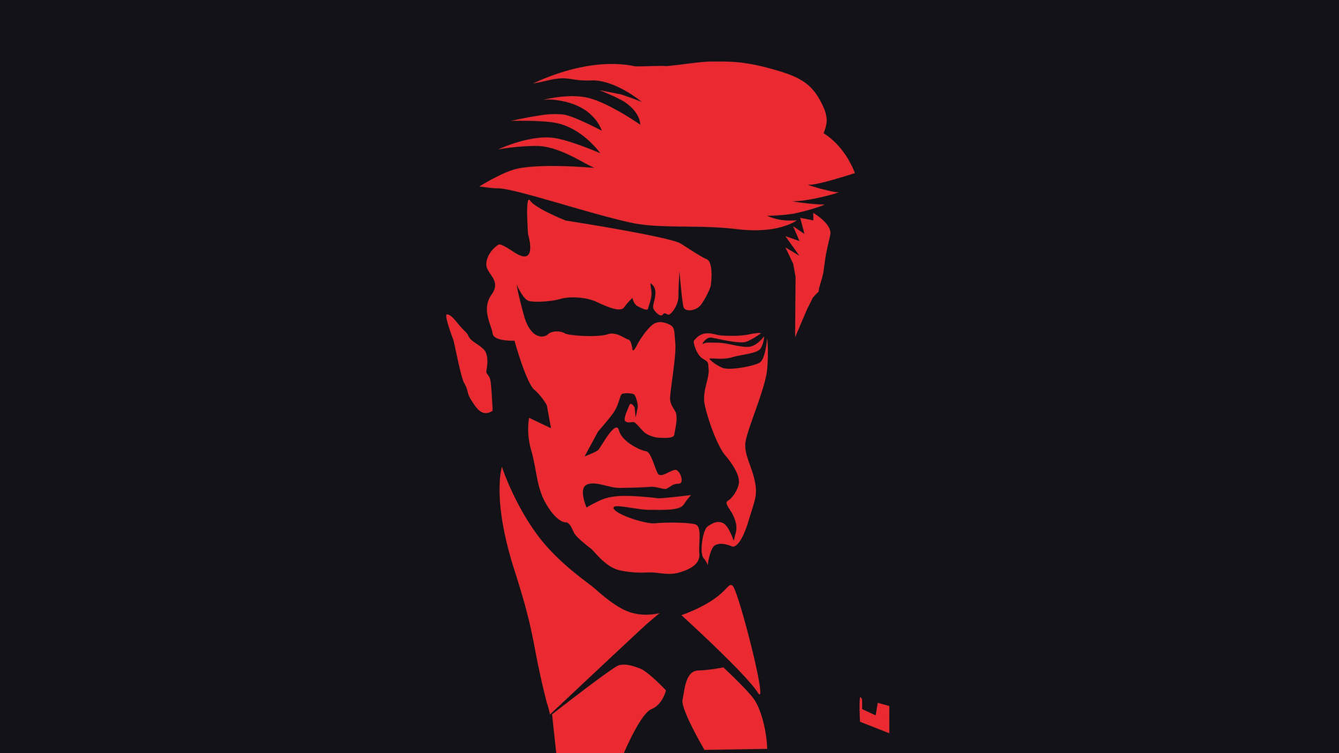 Black And Red Minimalist Donald Trump Background