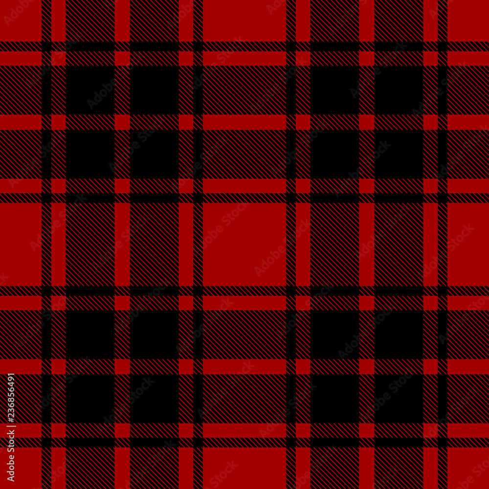 Black And Red Plaid Criss-cross Background