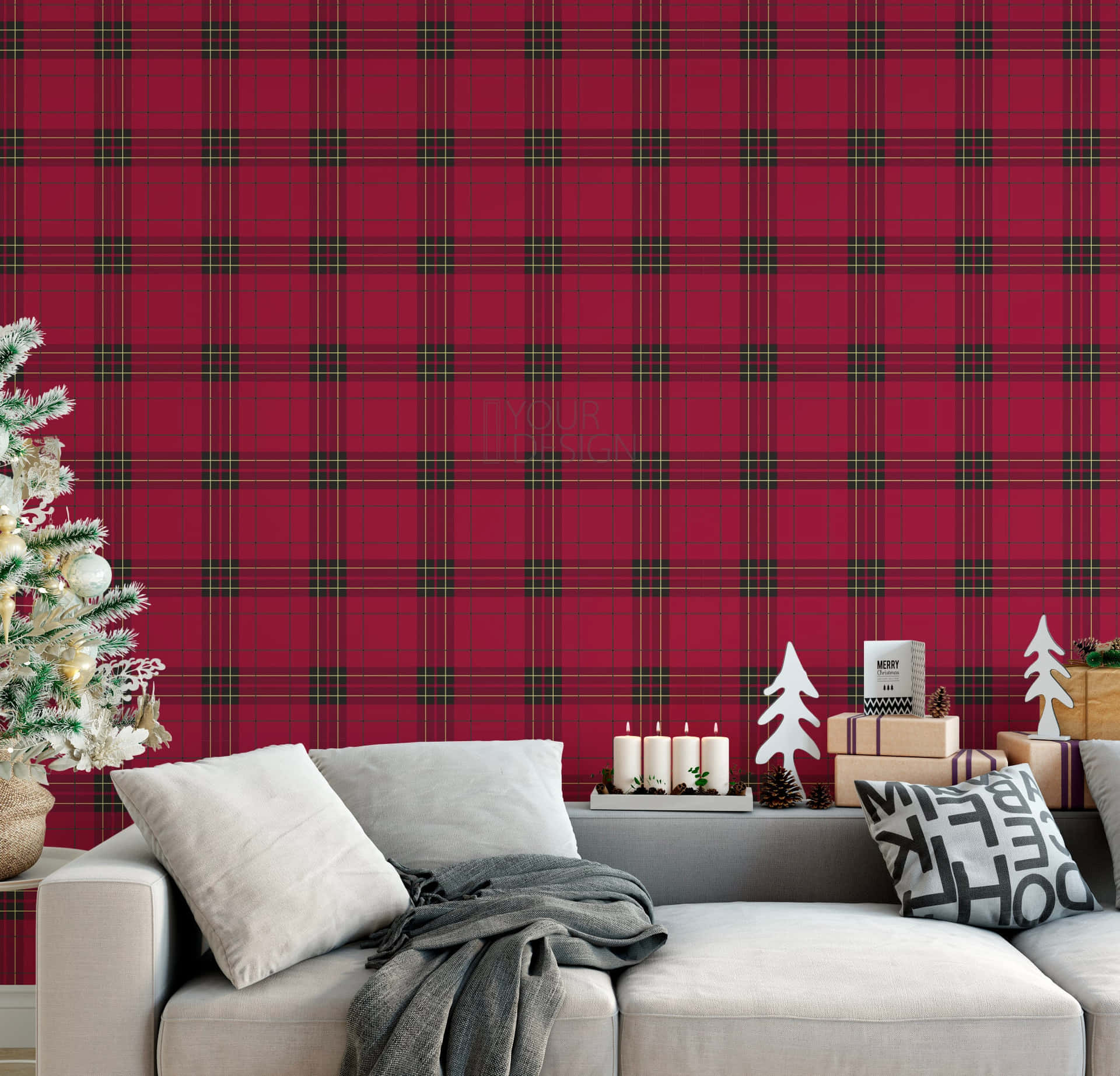 Black And Red Plaid Never Looked So Chic Background