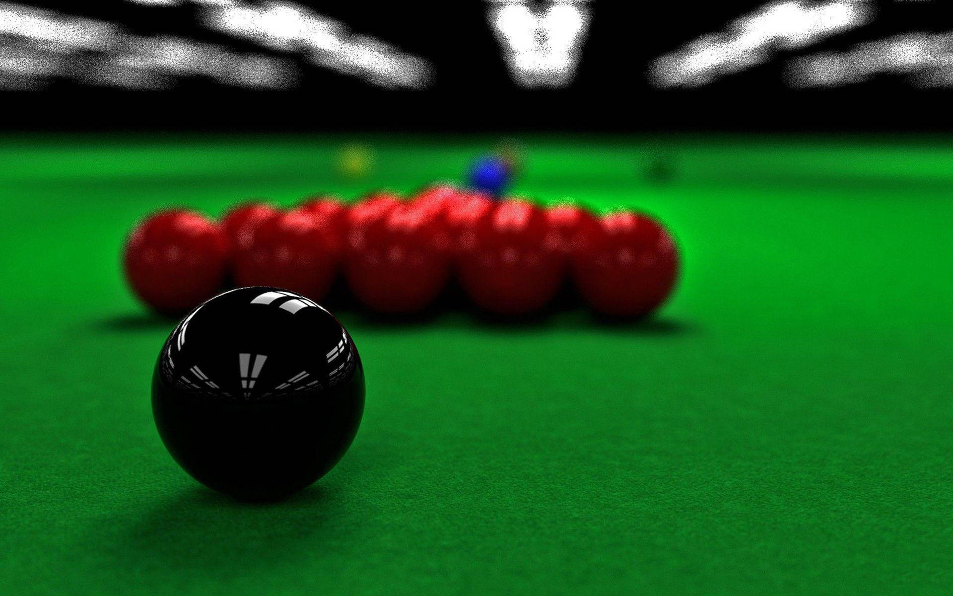 Black And Red Snooker Balls