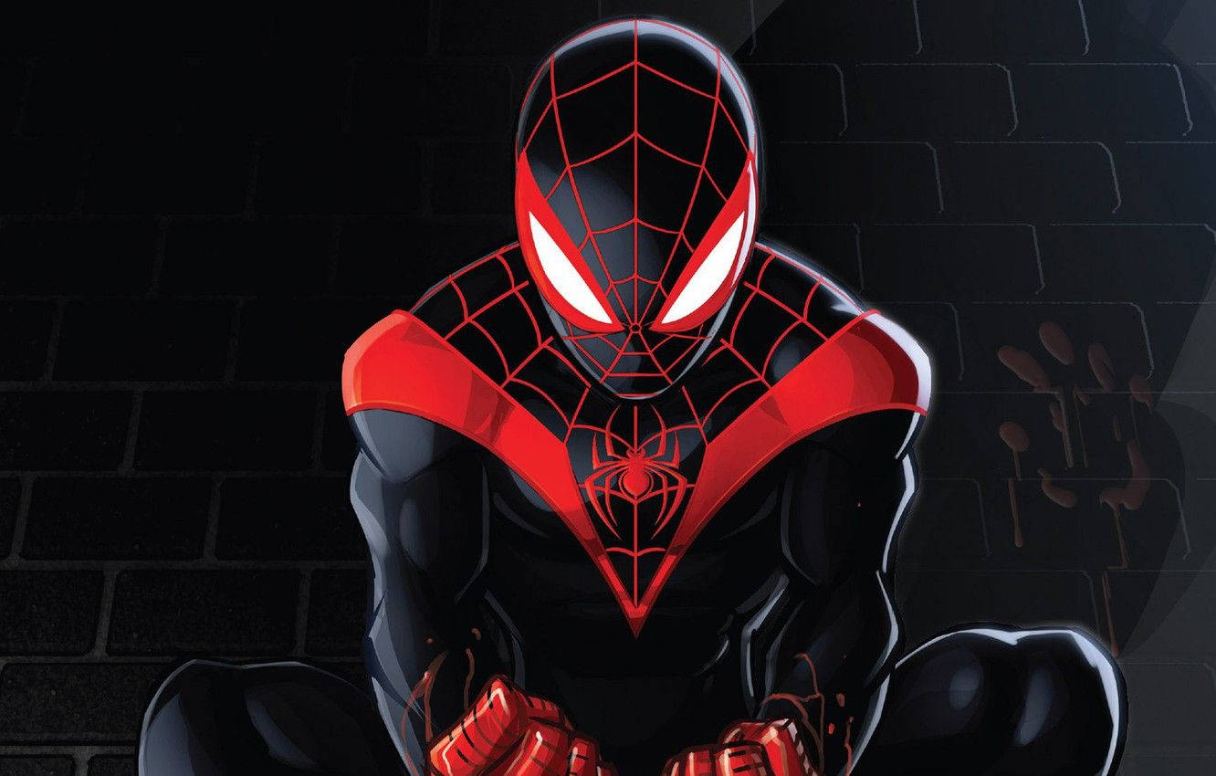Black And Red Spider-man Background