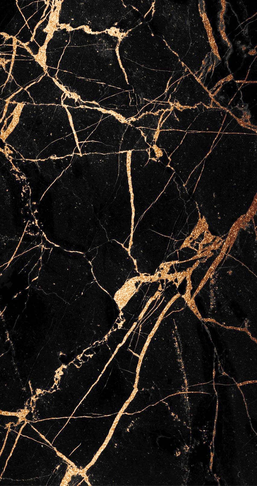 Black And Rose Gold Marble Iphone Background