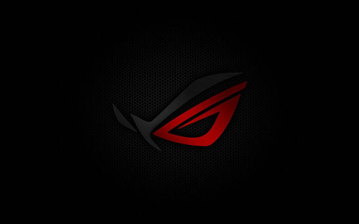 Black And Shadowy Asus Rog Logo Background