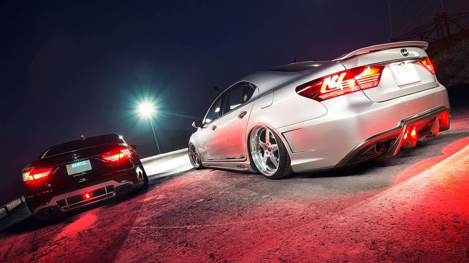 Black And Silver Car Street Racing