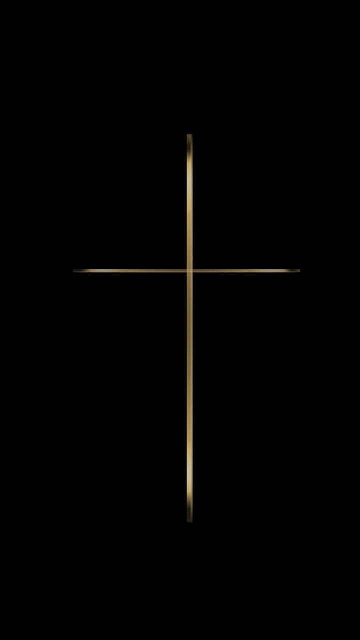 Black And Silver Minimalistic Cross Iphone Background