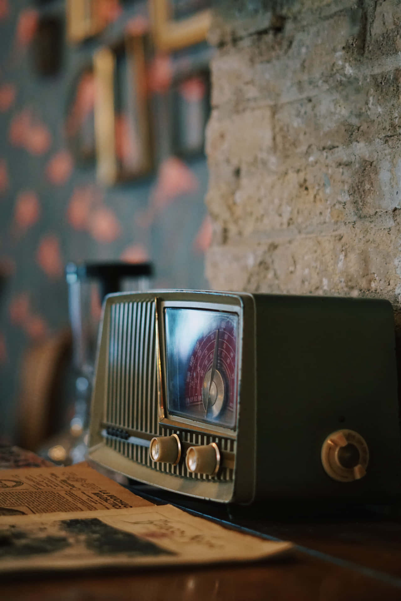 Black And Silver Old Radio