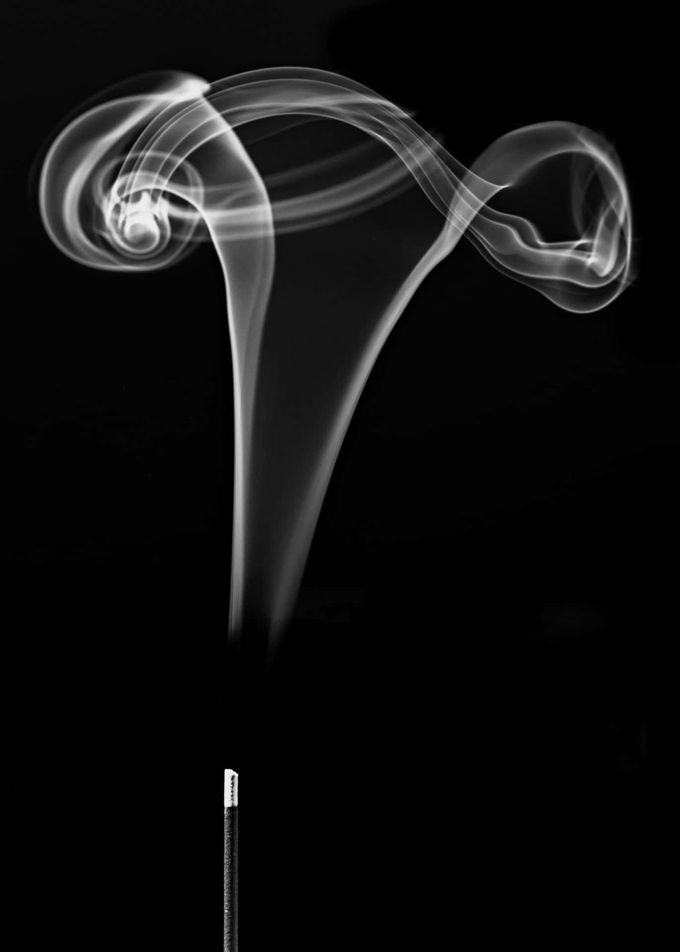 Black And Silver Smoke Form Background