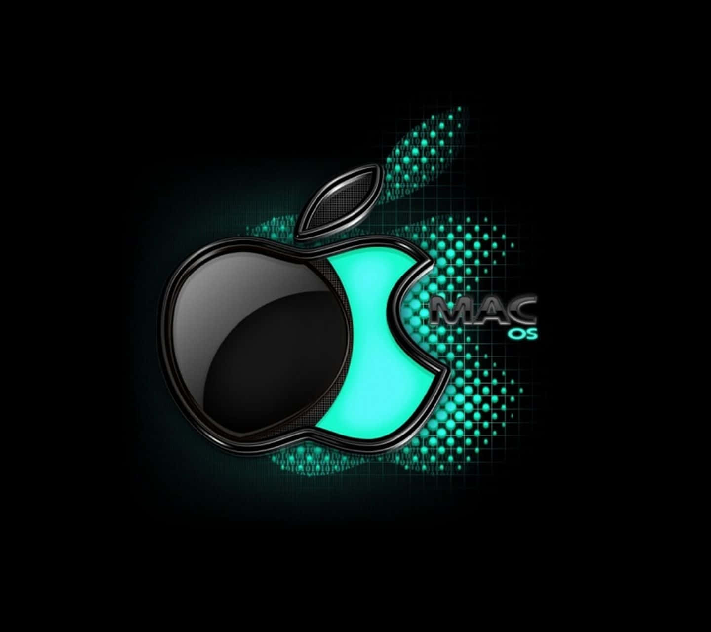 Black And Teal Cool Mac Logo