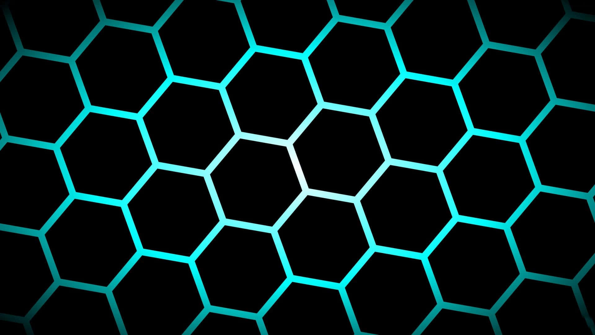 Black And Teal Hexagon Background