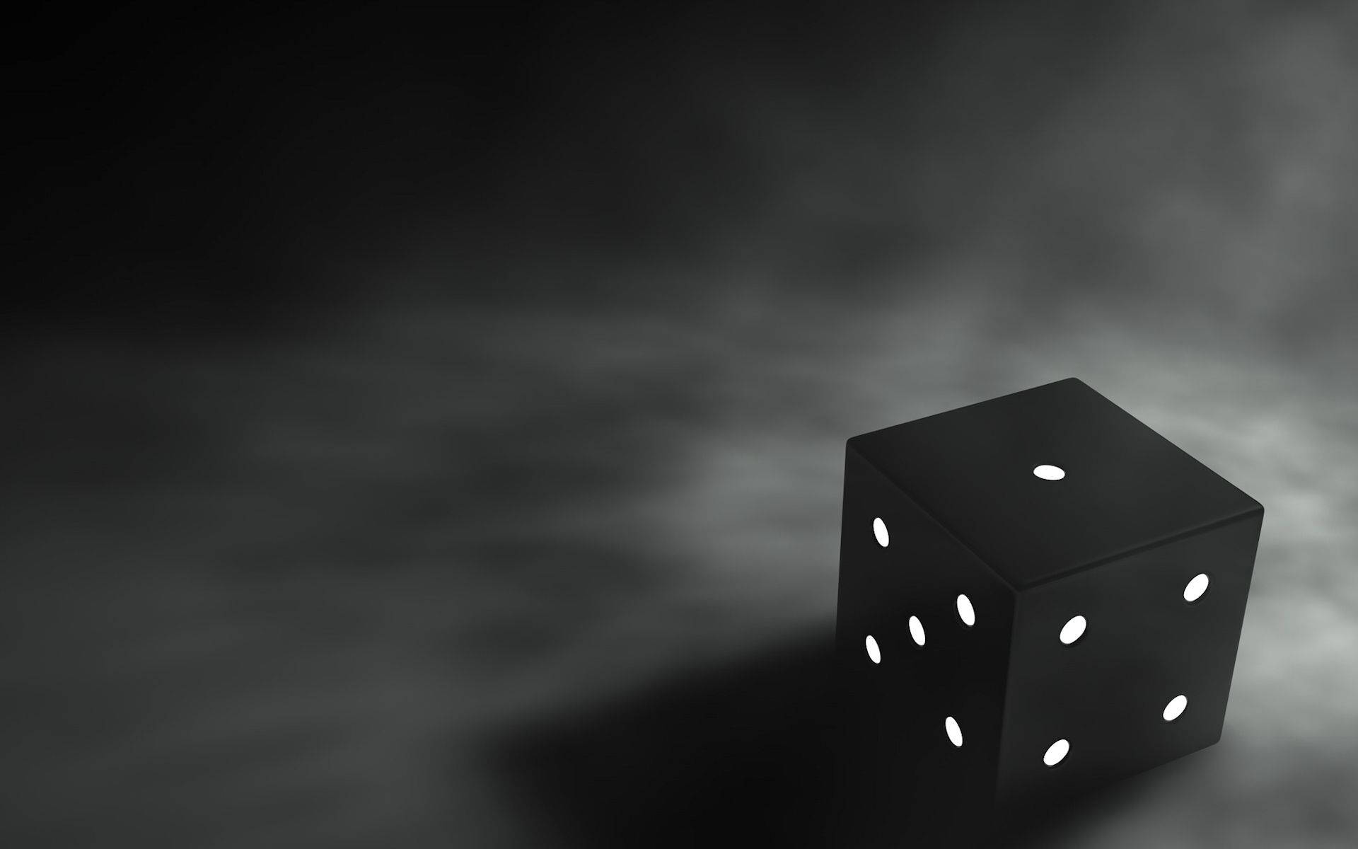 Black And White 3d Color Dice Background