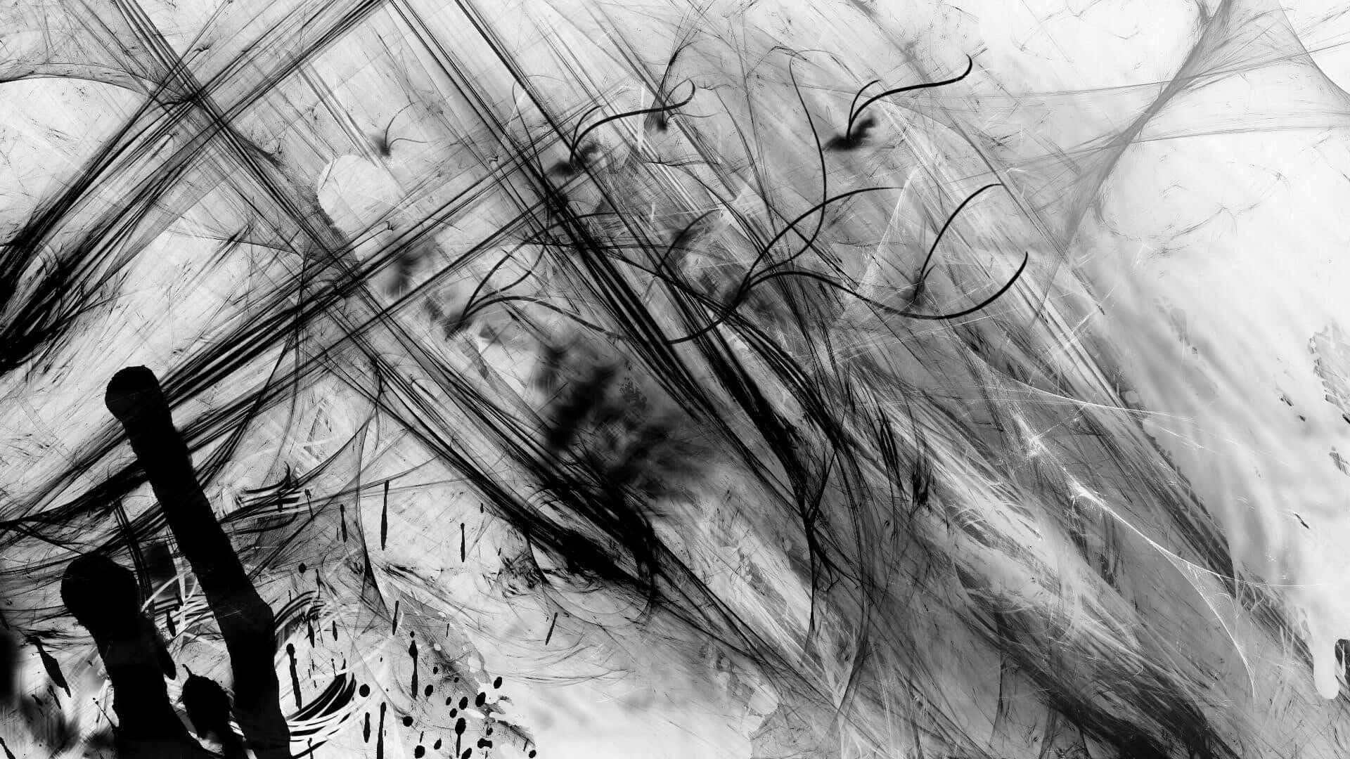 Black And White Abstract Scratch