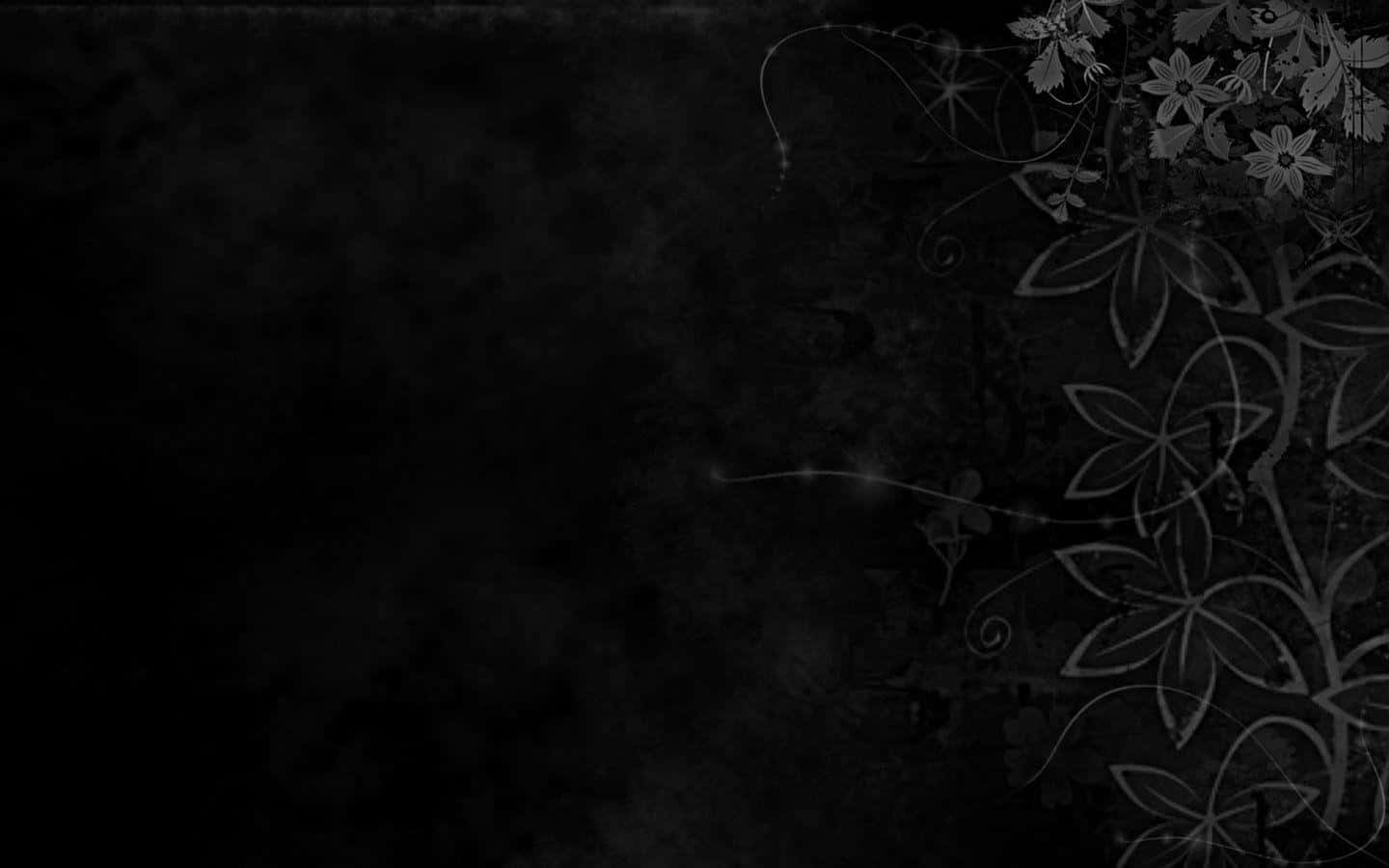 Black And White Aesthetic Flower Print Background