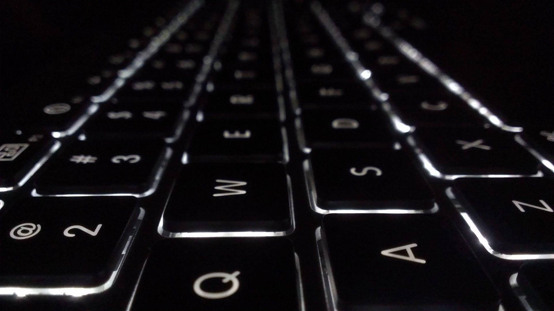 Black And White Aesthetic Glowing Keyboard Background