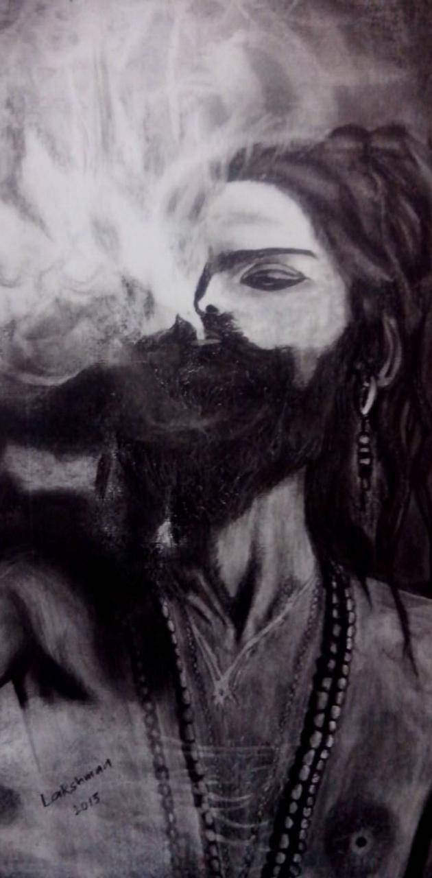 Black And White Aghori Photo Background