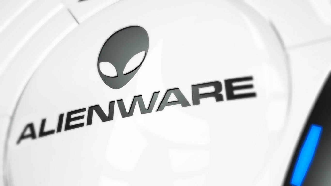 Black And White Alienware Logo Background