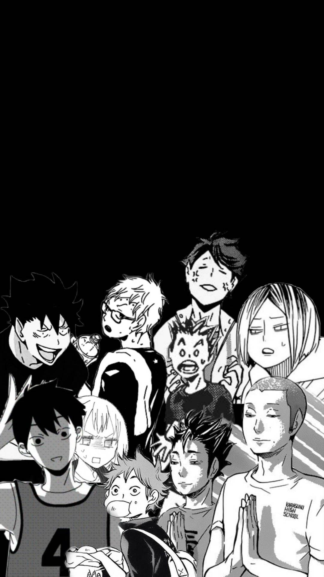 Black And White Anime Aesthetic Haikyuu Background