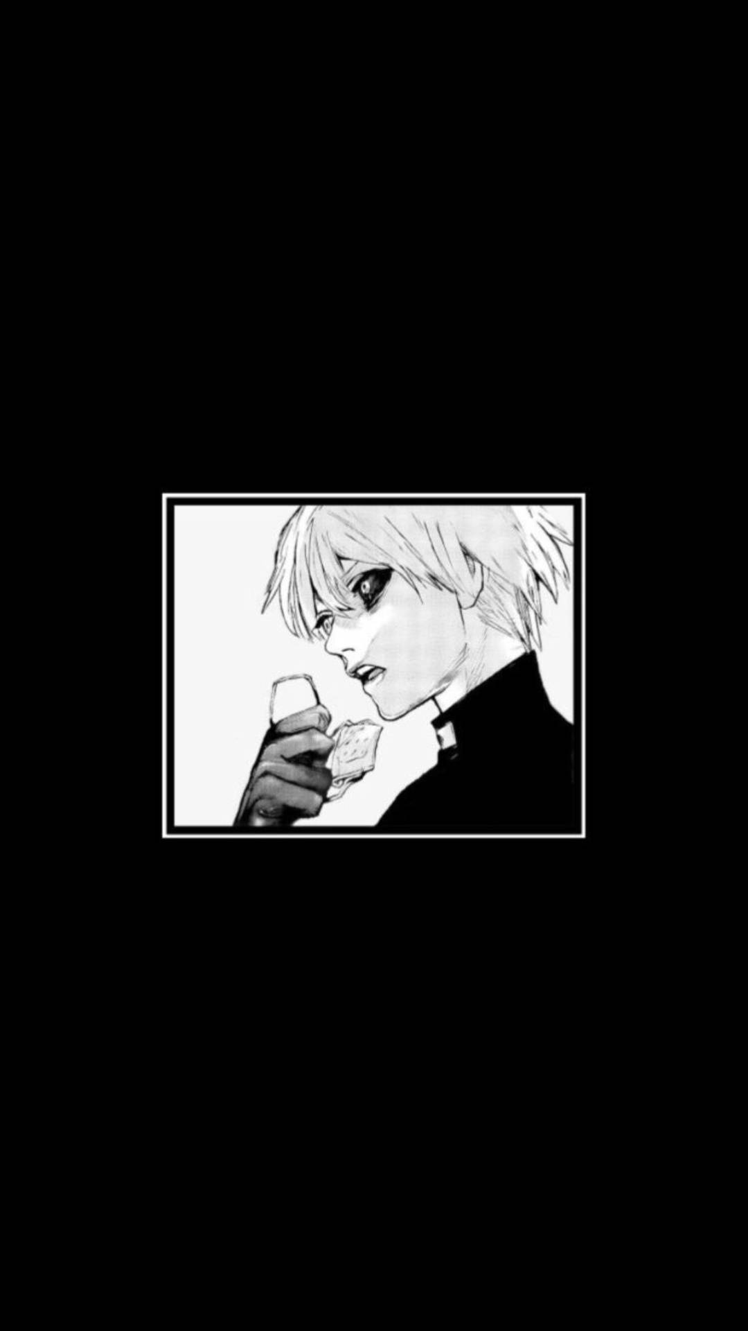 Black And White Anime Aesthetic Ken Kaneki Background