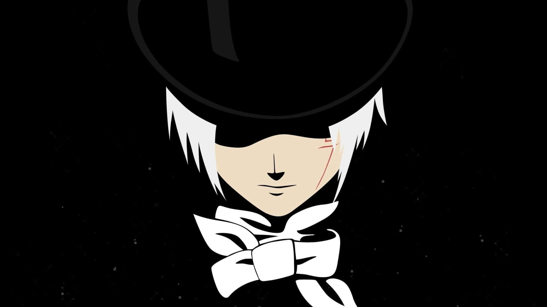 Black And White Anime Pfp Of Allen In Hat