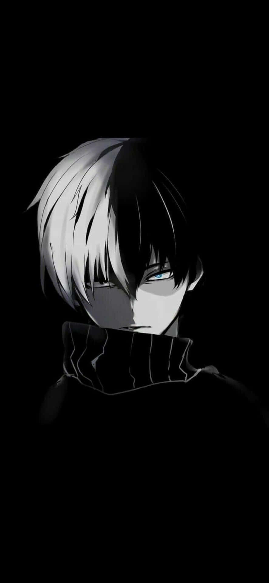 Black And White Anime Pfp Of Todoroki