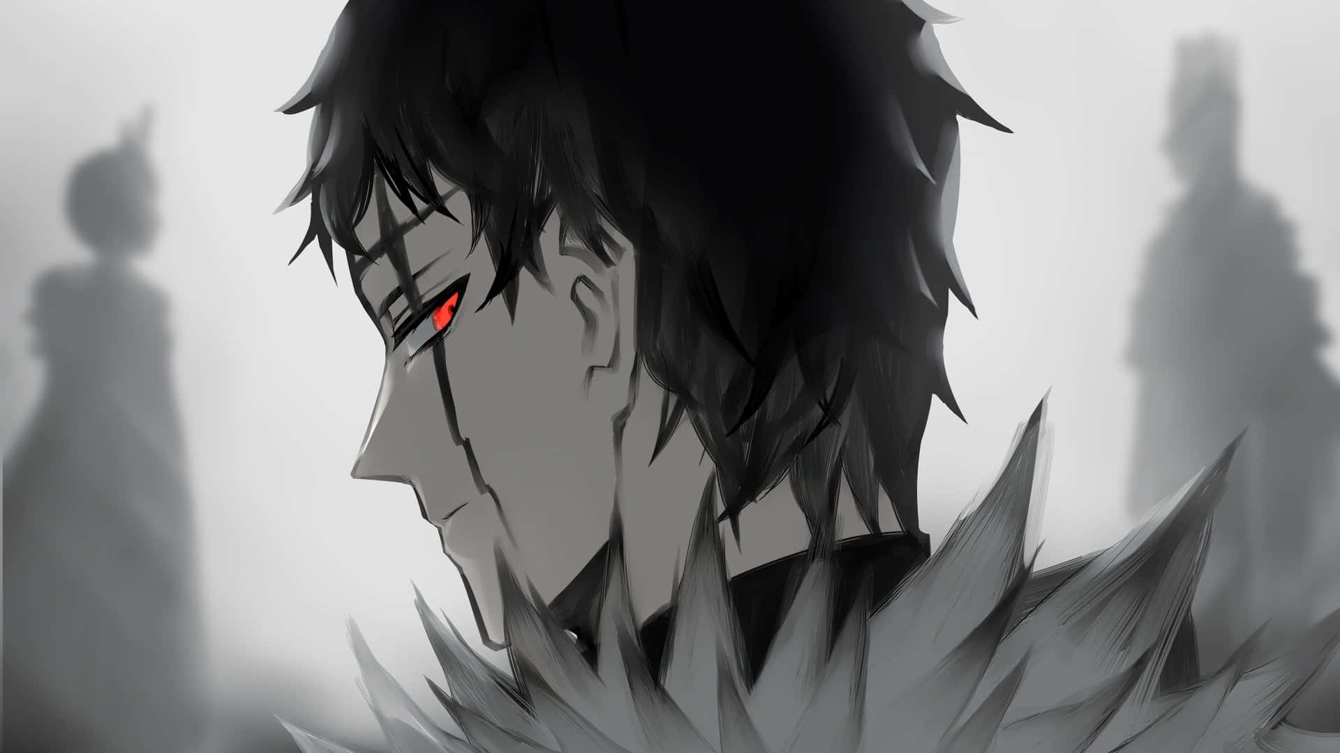 Black And White Anime Pfp Of Zenon Background