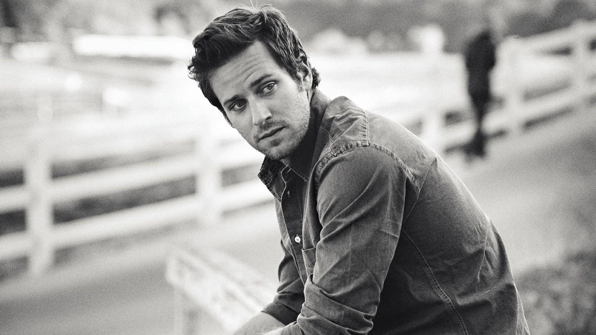 Black And White Armie Hammer Background