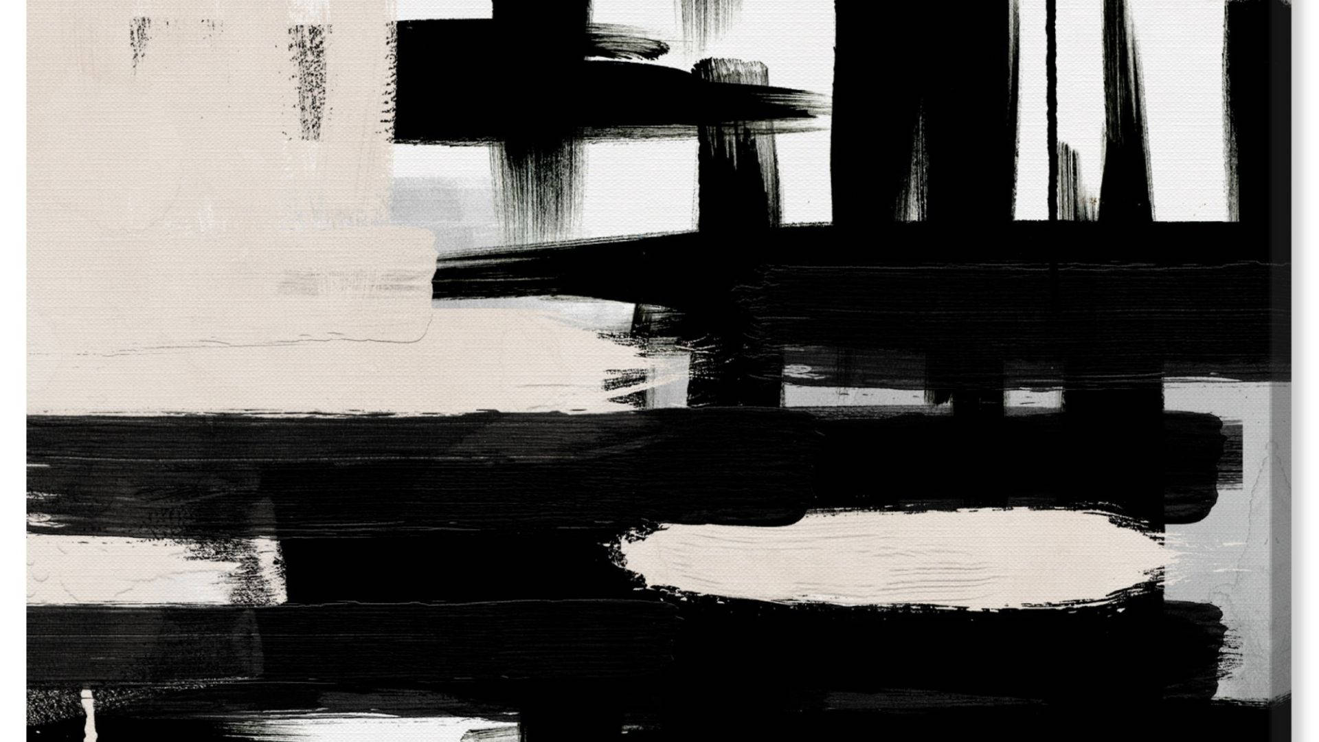 Black And White Art Brush Strokes Background